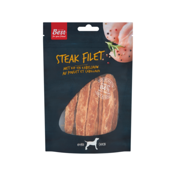 Best for Your Friend Steak Filet met Kip en Kabeljauw 100g