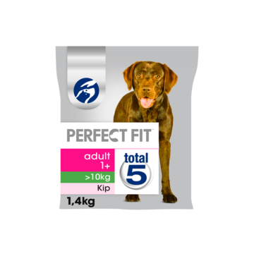 Perfect Fit Adult 1+ Droge Brokken - Kip - Medium tot Grote Rassen - Hondenvoer - 1, 4kg