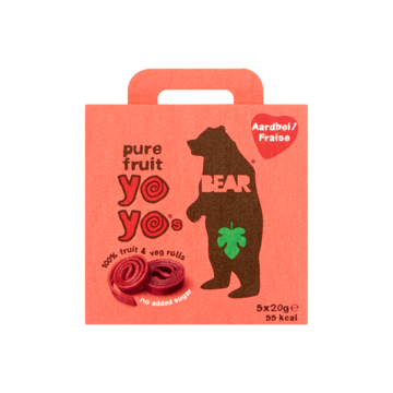 Bear Yoyo Fruitsnack Aardbei 5 Snoeprolletjes Bij Jumbo bear kopen in de aanbieding