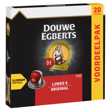 Douwe Egberts Lungo Original Koffiecups 20 Stuks Voordeelpak
