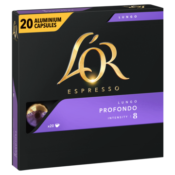 L'Or Lungo Profondo Koffiecups Voordeelpak 20 Stuks
