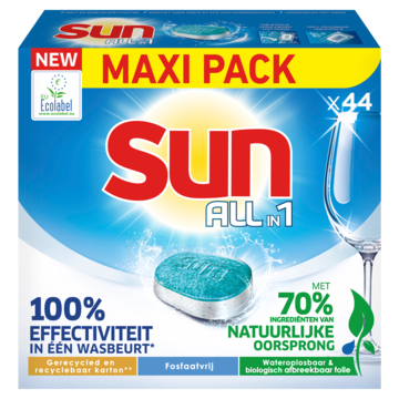 Sun All-in 1 Vaatwastabletten Normaal 44 tabletten
