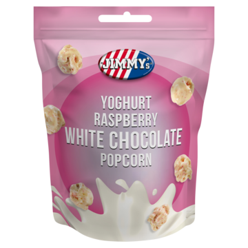 Jimmy's Yoghurt Raspberry White Chocolate Popcorn 120g