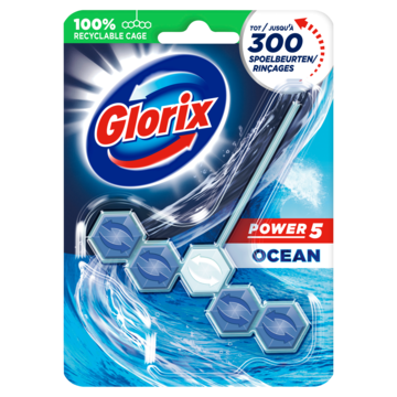 Glorix Power 5 Wc Blok Ocean 1 Stuk