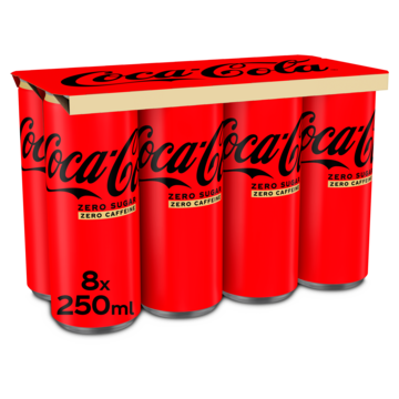 Coca-Cola Zero Sugar Zero Cafeïne 8-pack 250ml