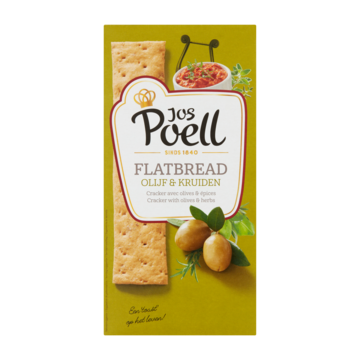 Jos Poell Flatbread Olijf & Kruiden 100g