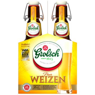 Grolsch - Weizen Speciaalbier - Fles -  2 X 450ML
