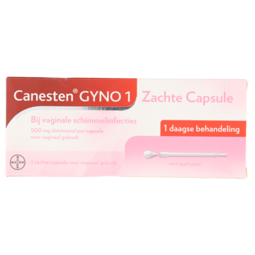 Canesten Gyno Zachte Capsule, het enige vrij verkrijgbare geneesmiddel bij vaginale schimmel, 1 stuk