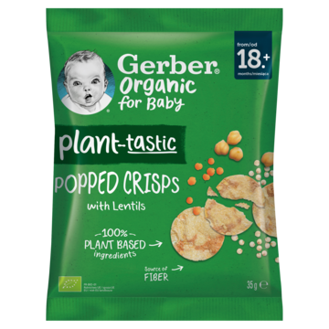 Gerber® Plant-tastic Popped Crisps Linzen 35g