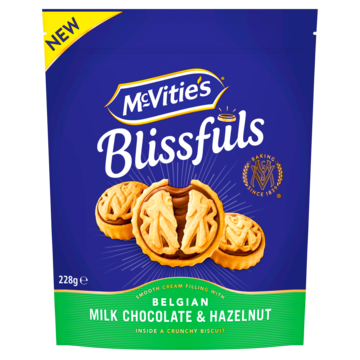McVitie's Blissfuls Belgian Milk Chocolate & Hazelnut 228g