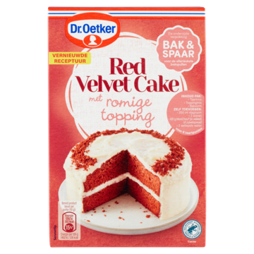 Dr. Oetker Red Velvet Cake met Romige Topping 293g