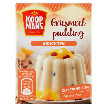 Koopmans Griesmeel Pudding Vruchten 85g