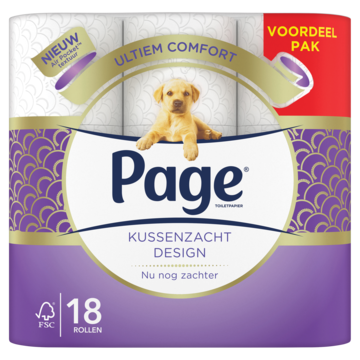 Page Toiletpapier Kussenzacht Design Voordeelpak 18 Luxe Rollen