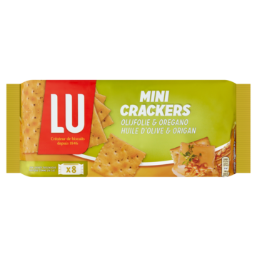LU Mini Crackers Olijfolie & Oregano 8 Pakjes 250g
