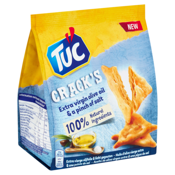 TUC Crack's zoutjes Extra Vierge Olijfolie & Licht Gezouten 100g