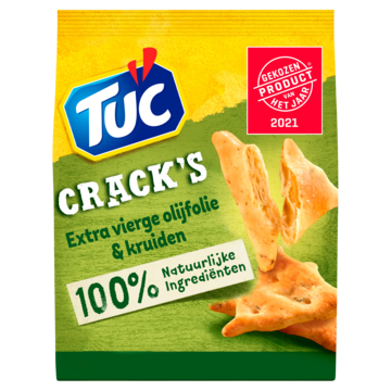 TUC Crack's Zoutjes Extra Vierge Olijfolie & Kruiden 100g