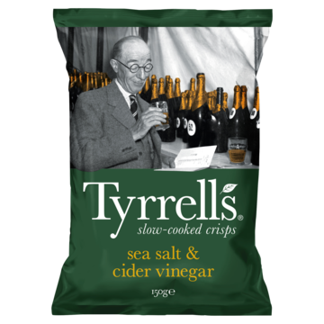 Tyrrells chips Sea salt & cider vinegar 8 x 150g