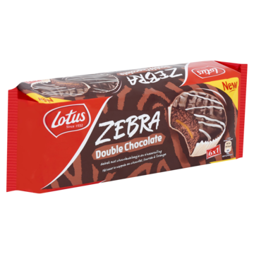 Lotus Koek Zebra Chocolade 6 x 38, 5g