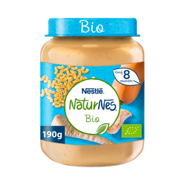 NaturNes® Bio Pastinaak, Volkoren Pasta, Kalkoen 8+ baby voeding biologisch