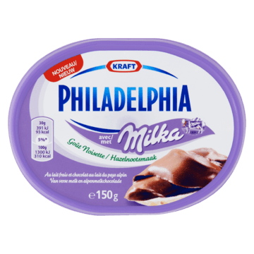 Philadelphia met Milka Hazelnootsmaak 150g