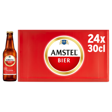Amstel Pilsener Bier Fles 24 x 30 cl Krat