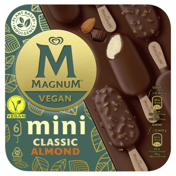 Magnum Ijs Mini Vegan Classic & Almond 6 x 55ml