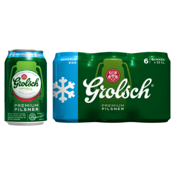Grolsch Premium Pilsner Blikken 6 cl (Gekoeld) bestellen? - Wijn, bier, sterke drank — Jumbo Supermarkten