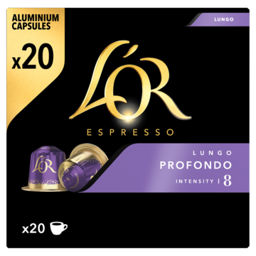 L'OR Lungo Profondo Koffiecups Voordeelpak 20 Stuks bestellen? Fris, koffie, thee — Jumbo Supermarkten
