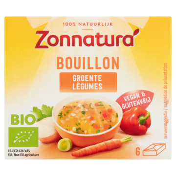 Zonnatura Bio Bouillon Groente 6 Stuks 66g