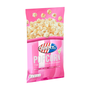 Wereldbol Waardig herten Jimmy's Popcorn Zoet 150g bestellen? - Koek, snoep, chocolade en chips —  Jumbo Supermarkten