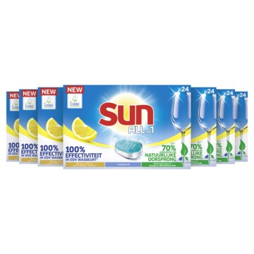 Sun All-in 1 Vaatwastabletten Citroen 7 x 24 Tabletten