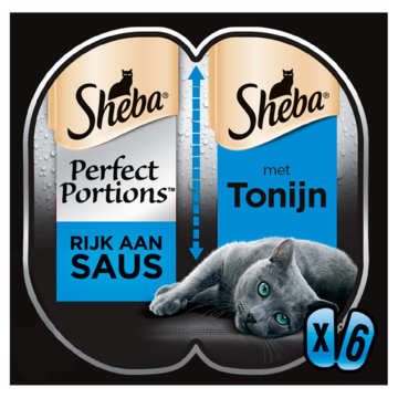 Sheba Perfect Portions in Saus Tonijn Kattenvoer 6 x 37, 5g