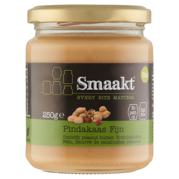 Smaakt Bio Pindakaas Fijn 250g