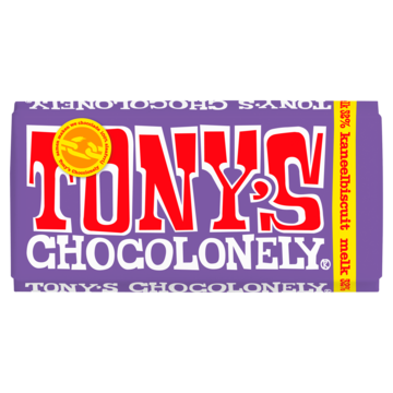 Tony's Chocolonely Melk 32% Kaneelbiscuit 180g