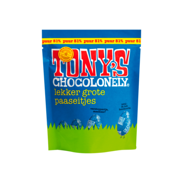Tony's Chocolonely Lekker Grote Paaseitjes Puur 51% 180g