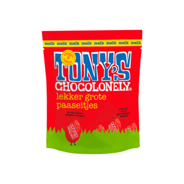 Tony's Chocolonely Lekker Grote Chocolade Paaseitjes Melk bestellen? Koek, gebak, chips — Jumbo Supermarkten