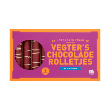 Vegter's Chocolade Rolletjes Melkchocolade 9 Stuks 160g