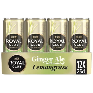 Royal Club Ginger Ale with a Hint of Lemongrass Zonder Suiker 12 x 0,25 Liter