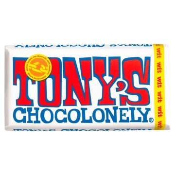 Tony's Chocolonely Wit Chocolade Reep 28% 180g