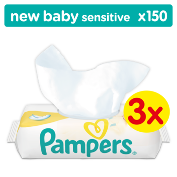 vooroordeel Aan het water conversie Pampers New Baby Sensitive Babydoekjes 3 Verpakkingen =150 Doekjes  bestellen? - Baby, peuter — Jumbo Supermarkten