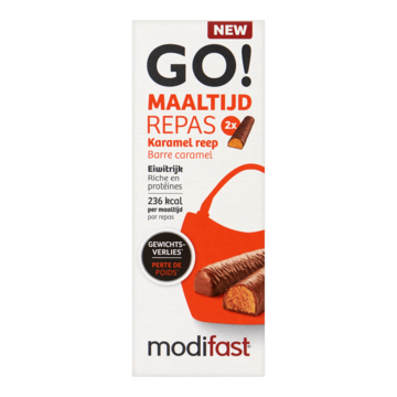 Modifast GO! Maaltijdreep Karamel 2 x 31g