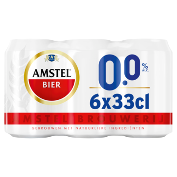 Amstel Pilsener 0.0 Bier Blik 6 x 330ml