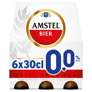 Amstel 0.0 bier fles 6 x 30cl