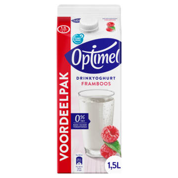 Optimel Drinkyoghurt framboos 0% vet 1 x 1. 5L
