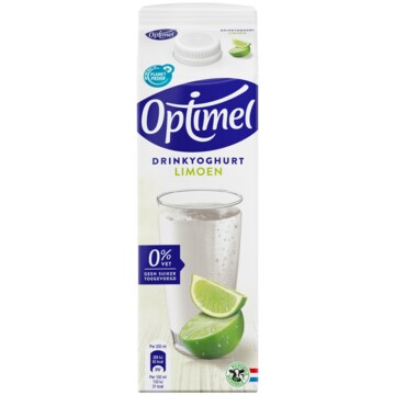 Optimel Drinkyoghurt limoen 0% vet 1 x 1L