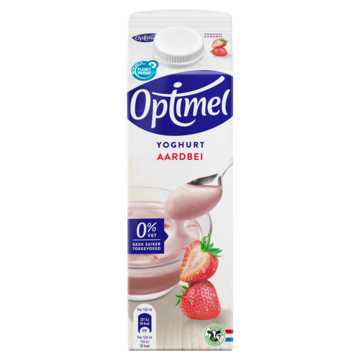 Optimel Magere yoghurt aardbei 0% vet 1 x 1L