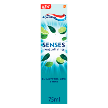 Aquafresh Senses Revitalising Eucalyptus, Lime & Mint Tandpasta 75ml