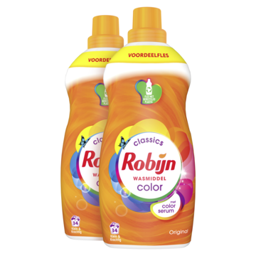 Robijn Klein & Krachtig Classics Vloeibaar Wasmiddel Color 2 x 34 Wasbeurten