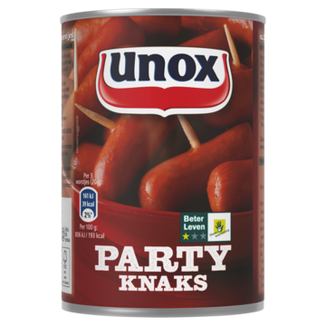 Unox Knakworst Party Knaks 400g Aanbieding 2 blikken a 400550 gram M u v 3packsLet op je kan 4 keer gebruik maken van de aanbieding daarboven geldt de normale prijs