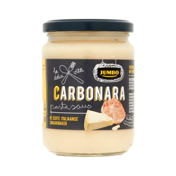 Jumbo Pastasaus Carbonara 330g bestellen? - Conserven, soepen, sauzen,  oliën — Jumbo Supermarkten